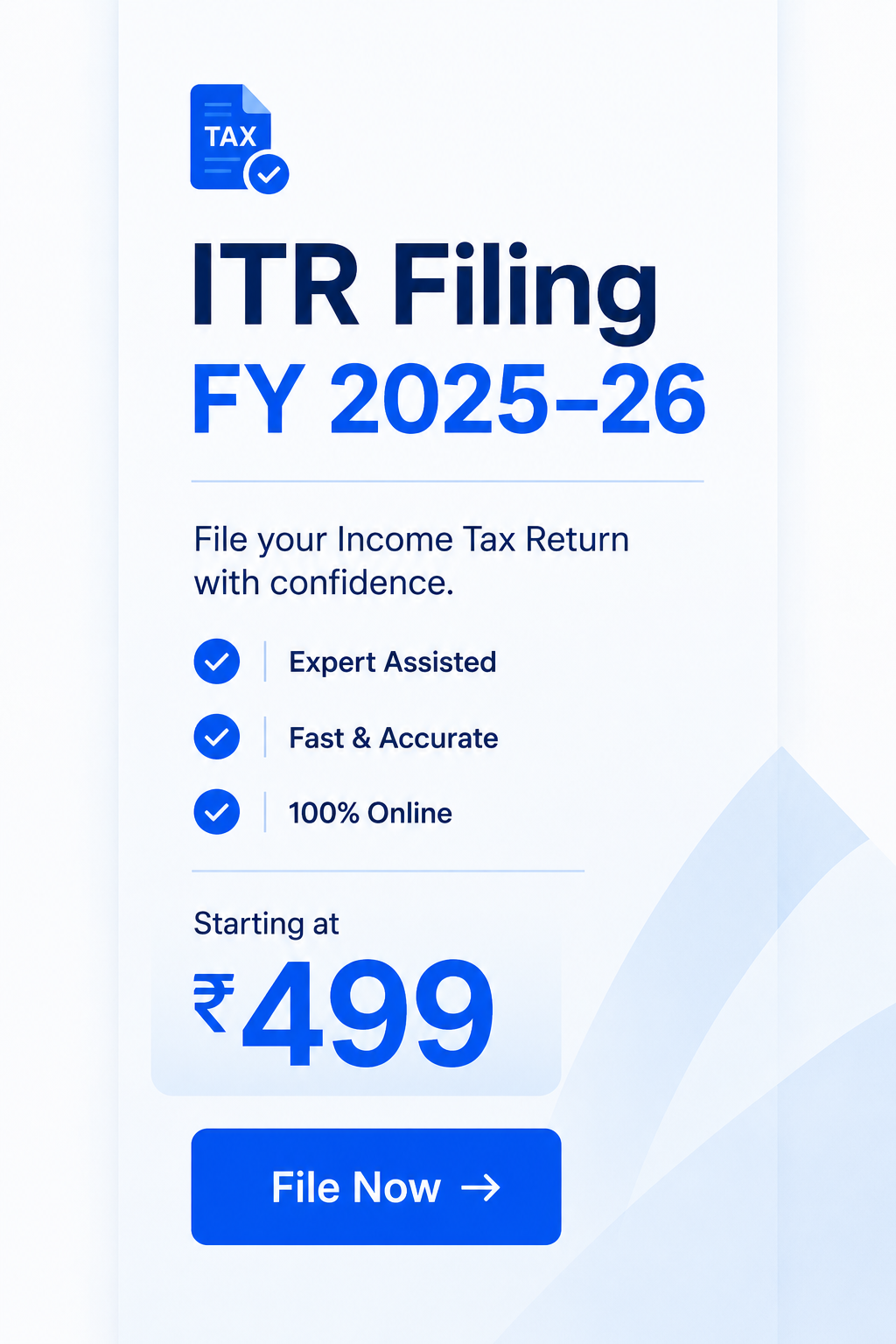 ITR FY2025-26